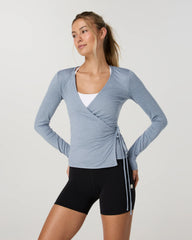 Long Sleeve Halo Wrap Top