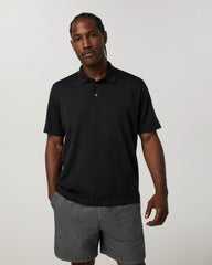 Short Sleeve Merino Wool Sweater Polo