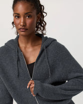 Ćmilie Full Zip Cashmere Rib Hoodie