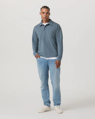 Long Sleeve Waffle Polo
