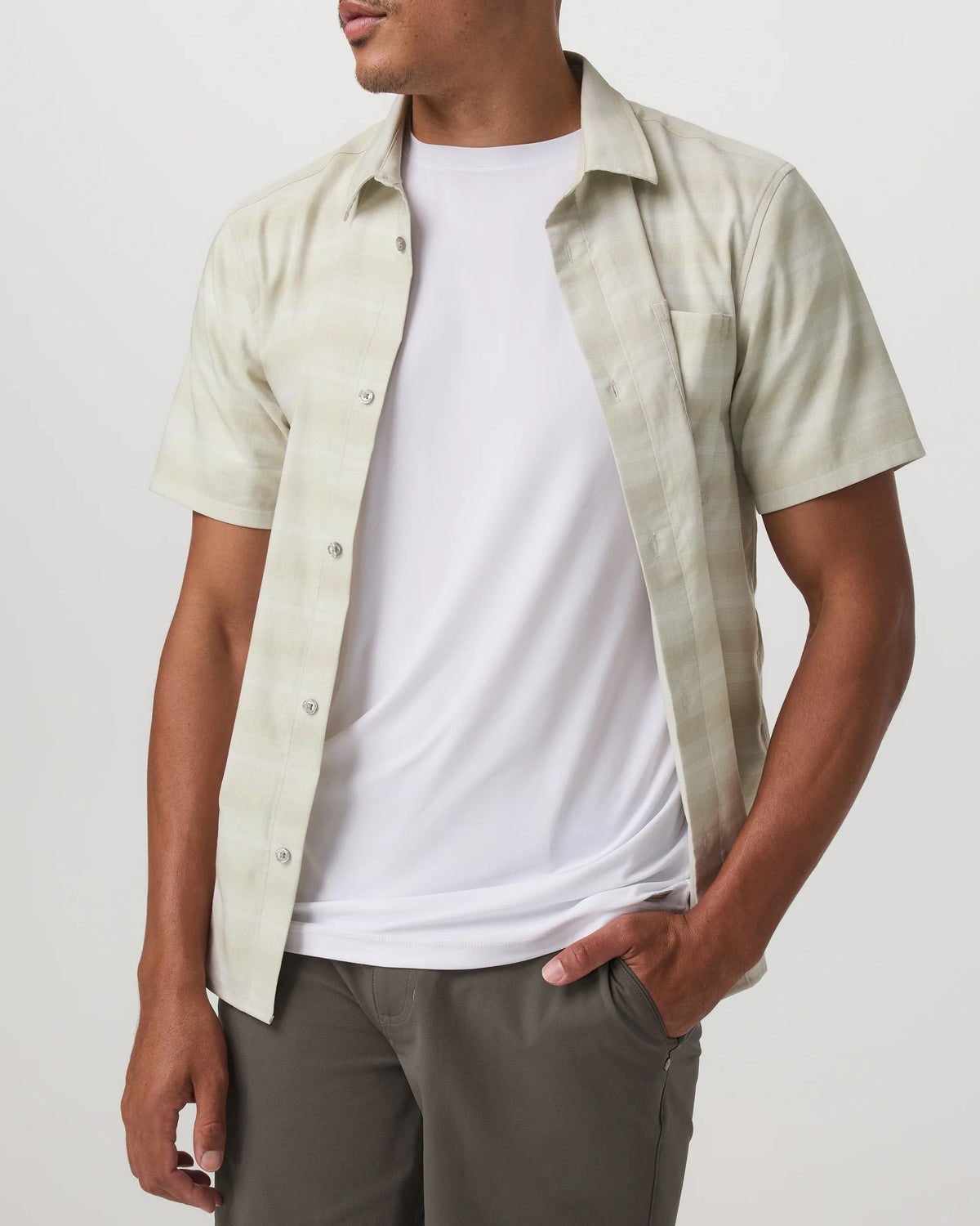 Short Sleeve Plaid Button Down Shirt