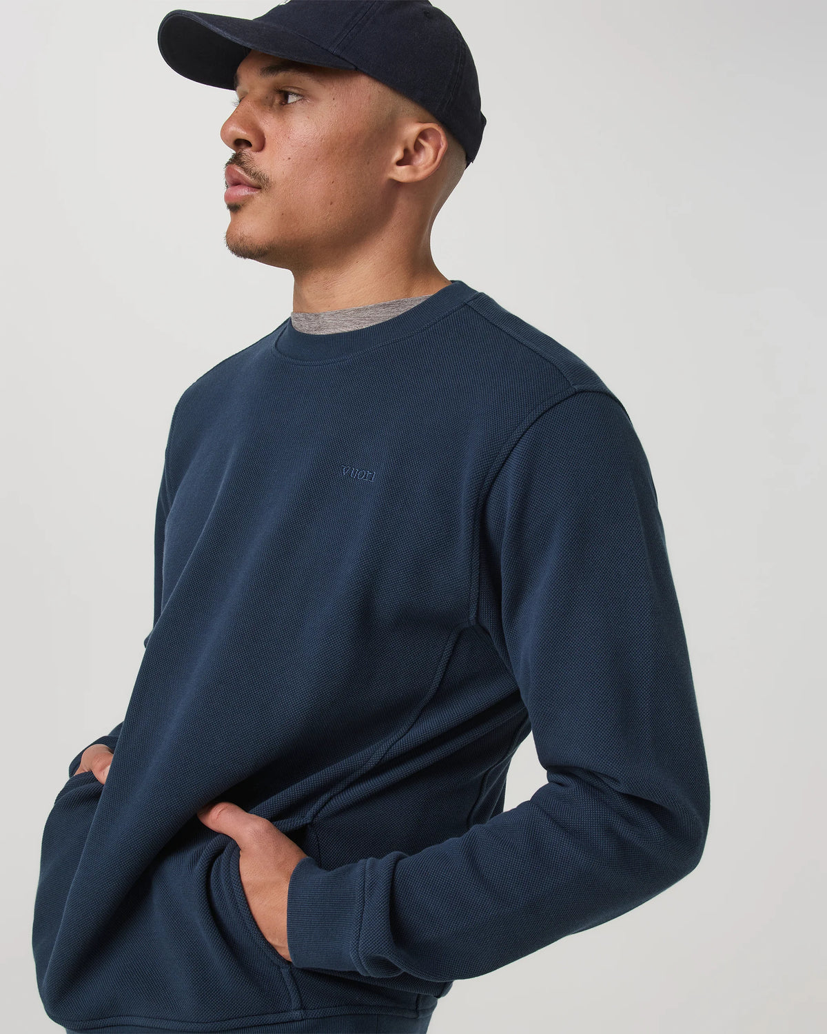 Pique Fleece Crew