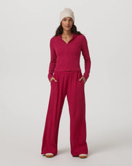 Waffle Wideleg Pant
