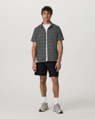 Short Sleeve Plaid Button Down Shirt